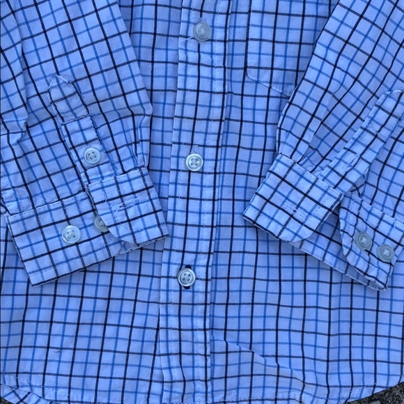 The Children’s Place Collared Button Up Dress Shirt Blue & White NWOT - Picture 3 of 5